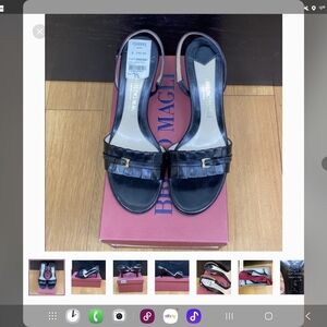 Bruno Magli Black Slide Sandals